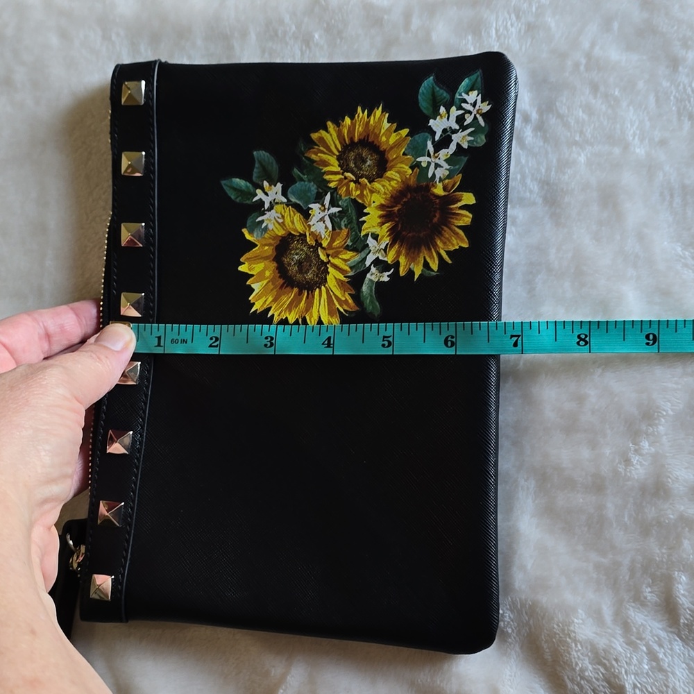 White House Black Market Sunflower Pouch Wristlet - Picture 11 of 11